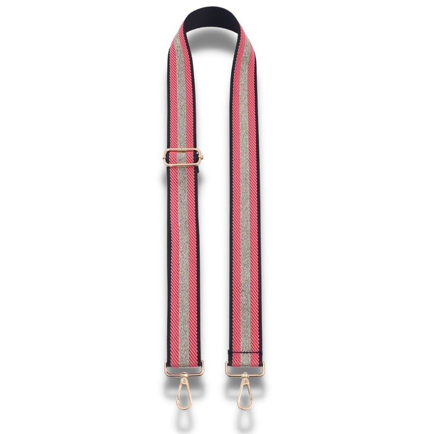 Bag Strap - Pink Stripe —