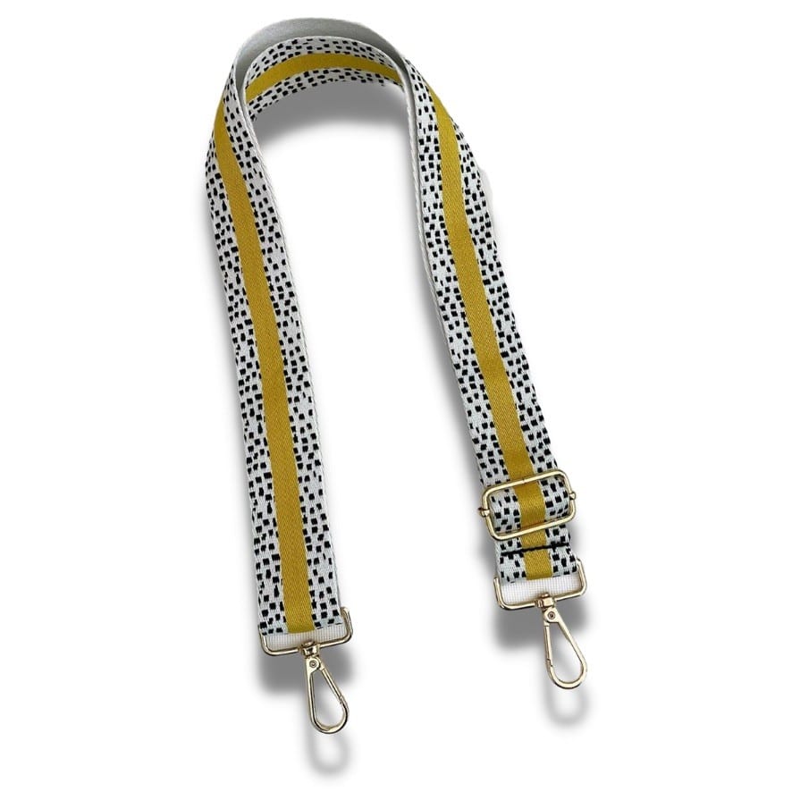 Bag Strap - Yellow Dalmatian Dot —