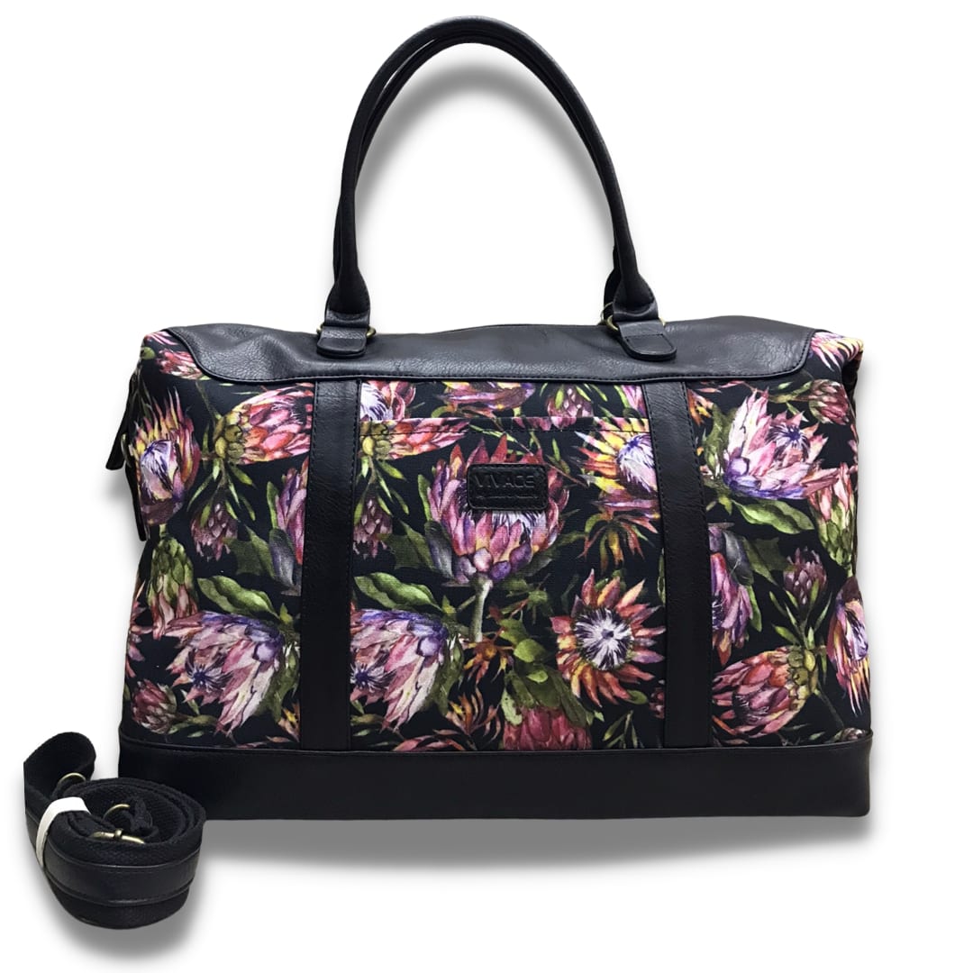 Vivace Protea Weekender Bag — Black