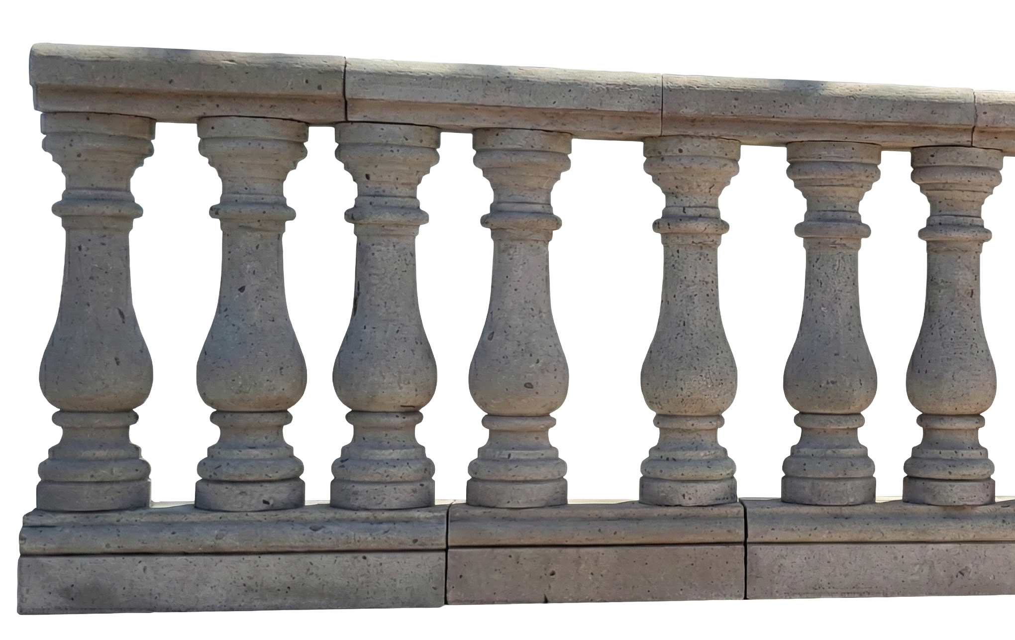 Barandal Clásico de Piedra Moldeada – Elegancia para Terrazas y Balcones