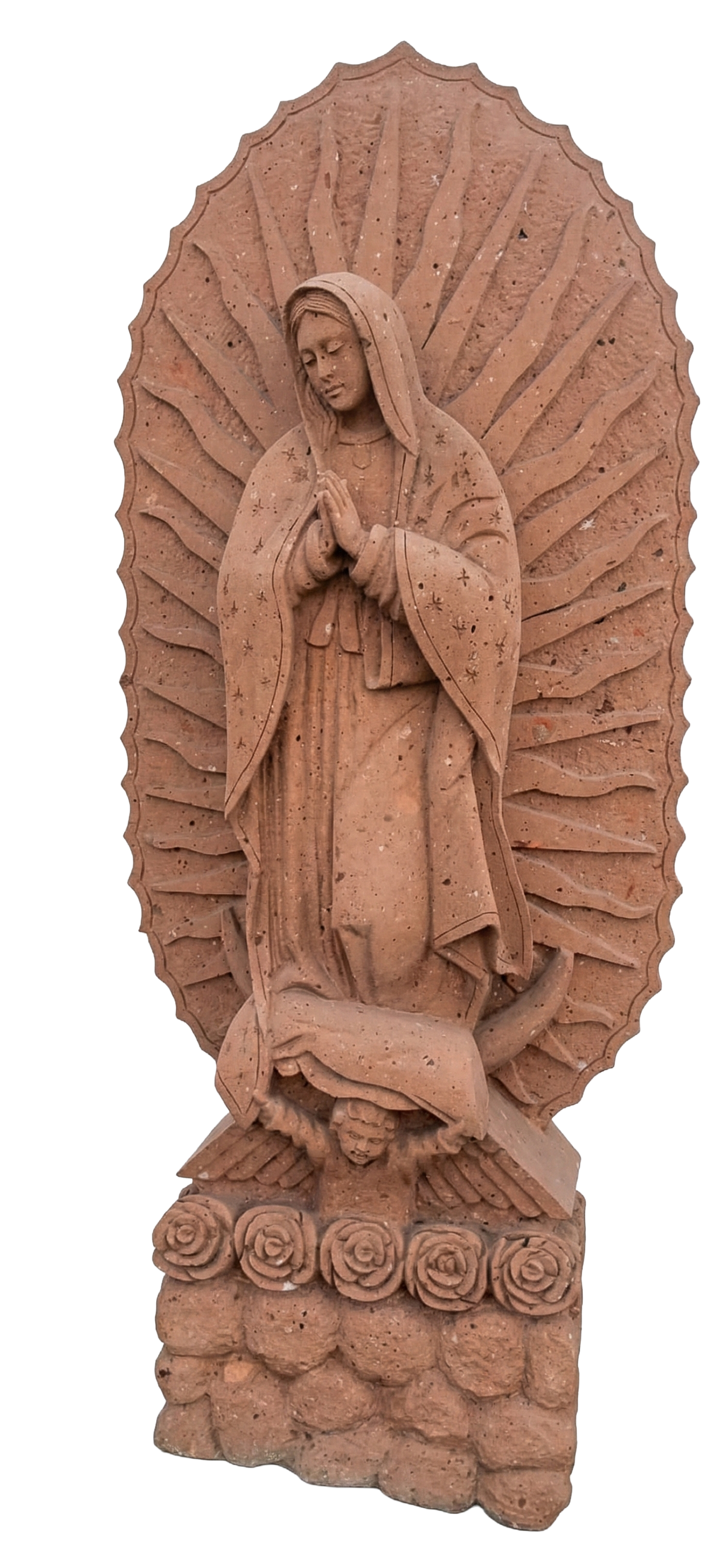 Virgen de Guadalupe de Cantera con Resplandor
