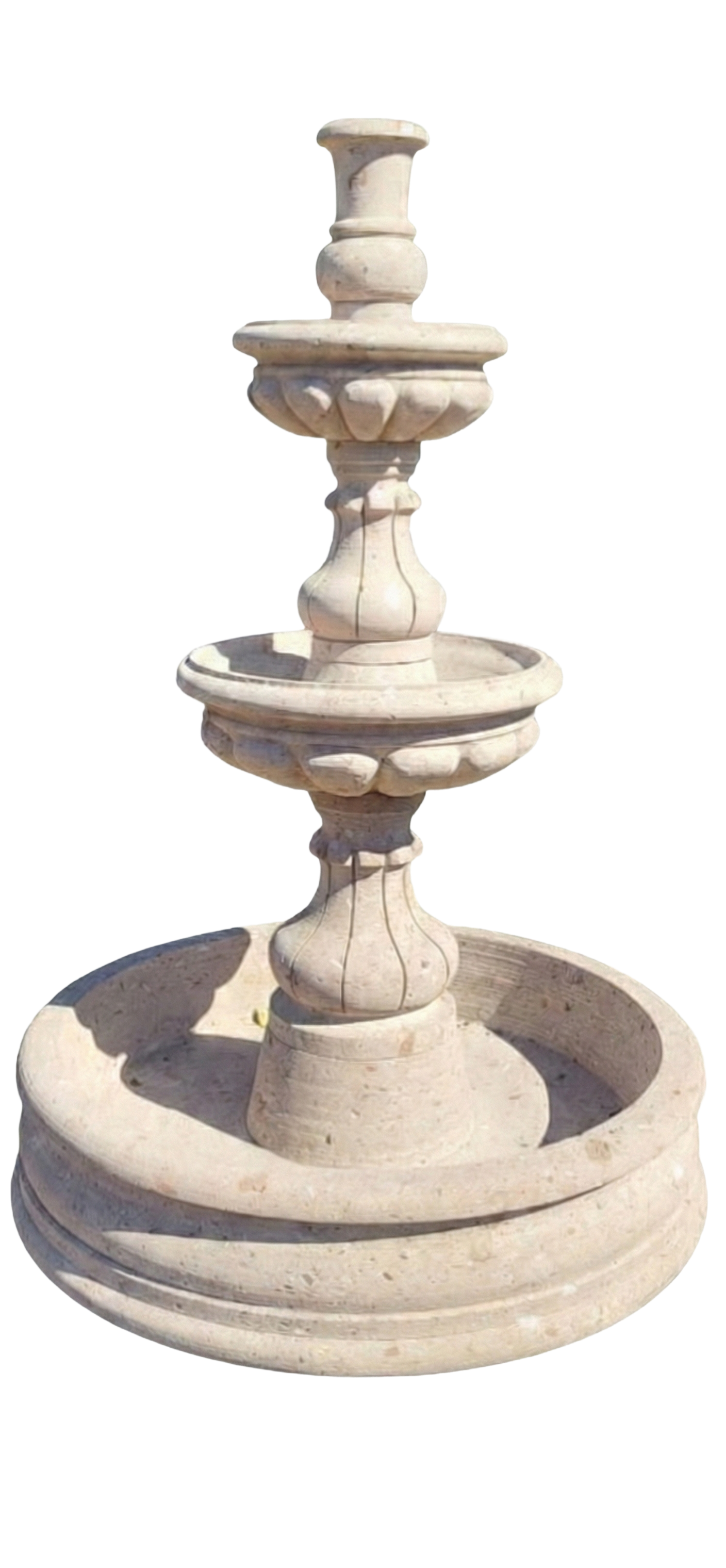 Fuente Toscana de Cantera con Redondel Completo