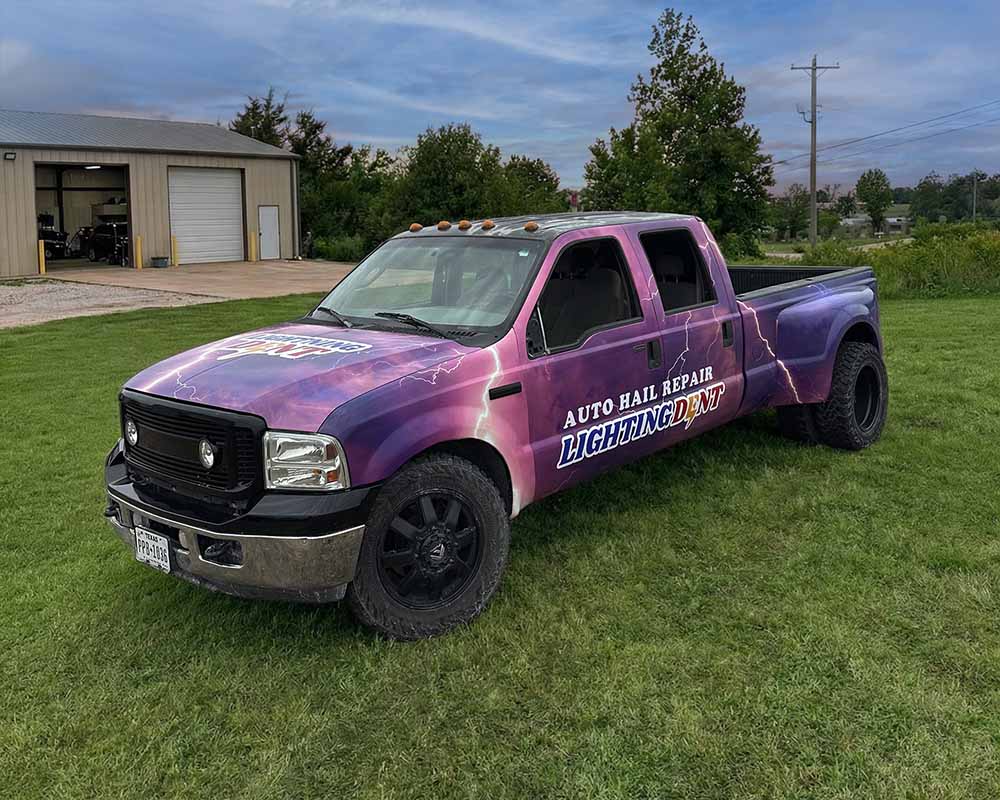 Lightnin Dent Truck Vinyl Wrap