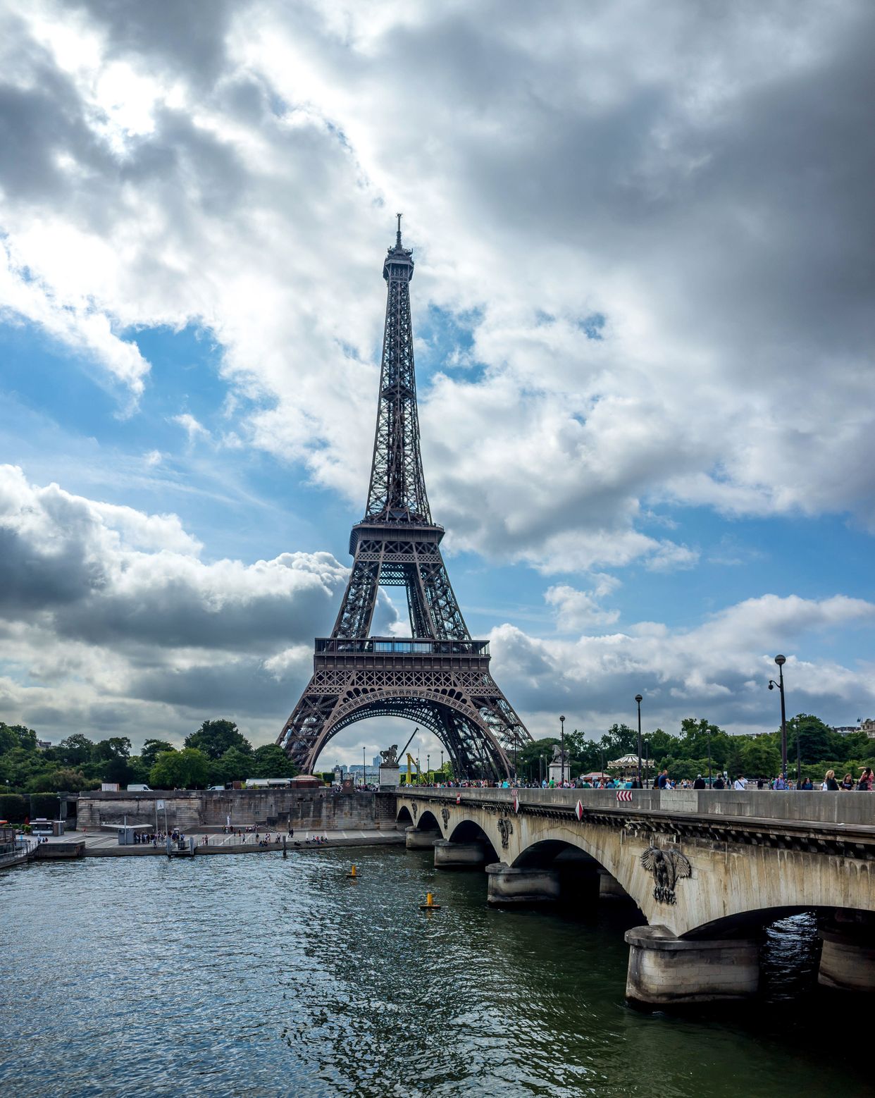 Eiffel Tower and Iena bridge