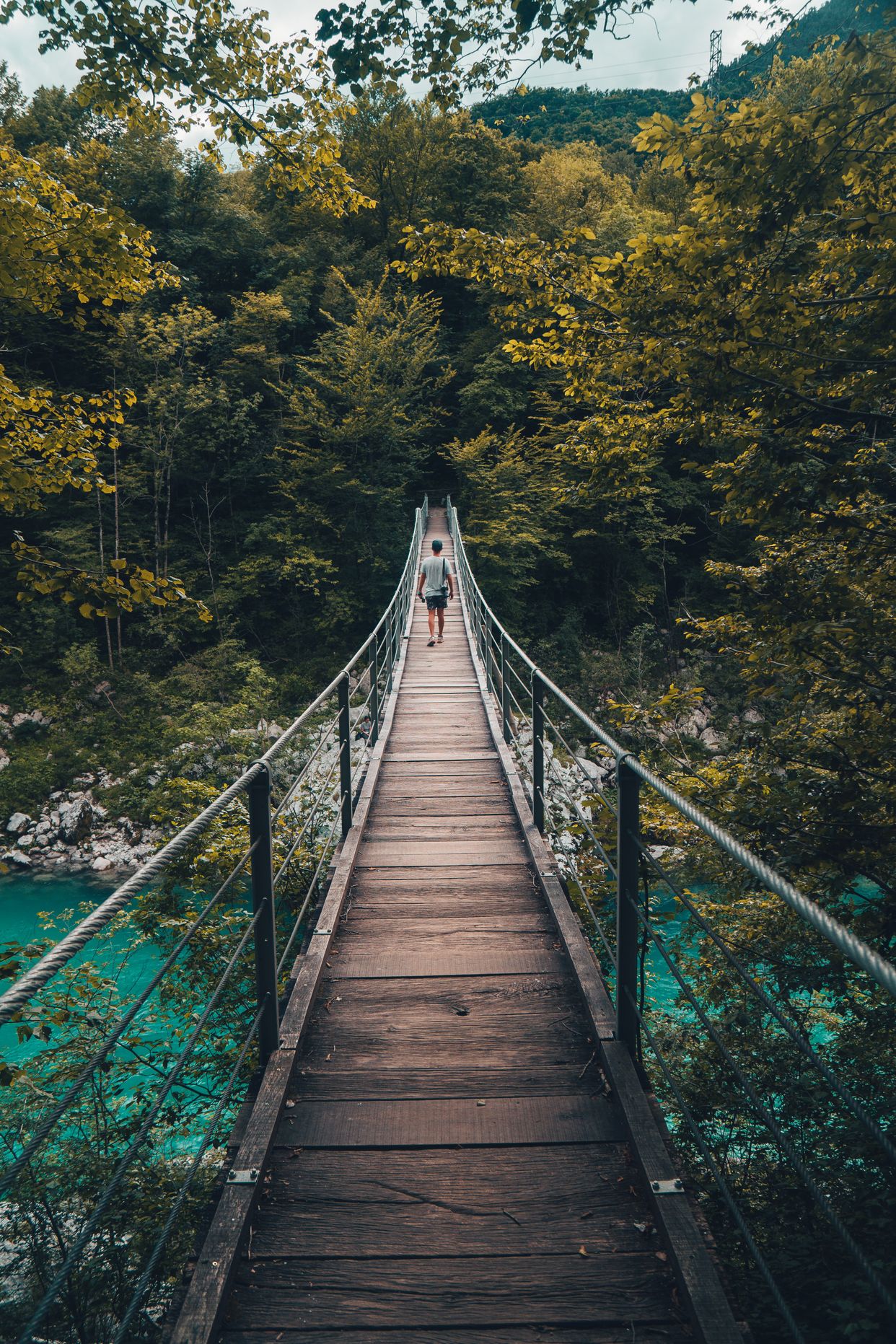 Soča River Suspension Bridge