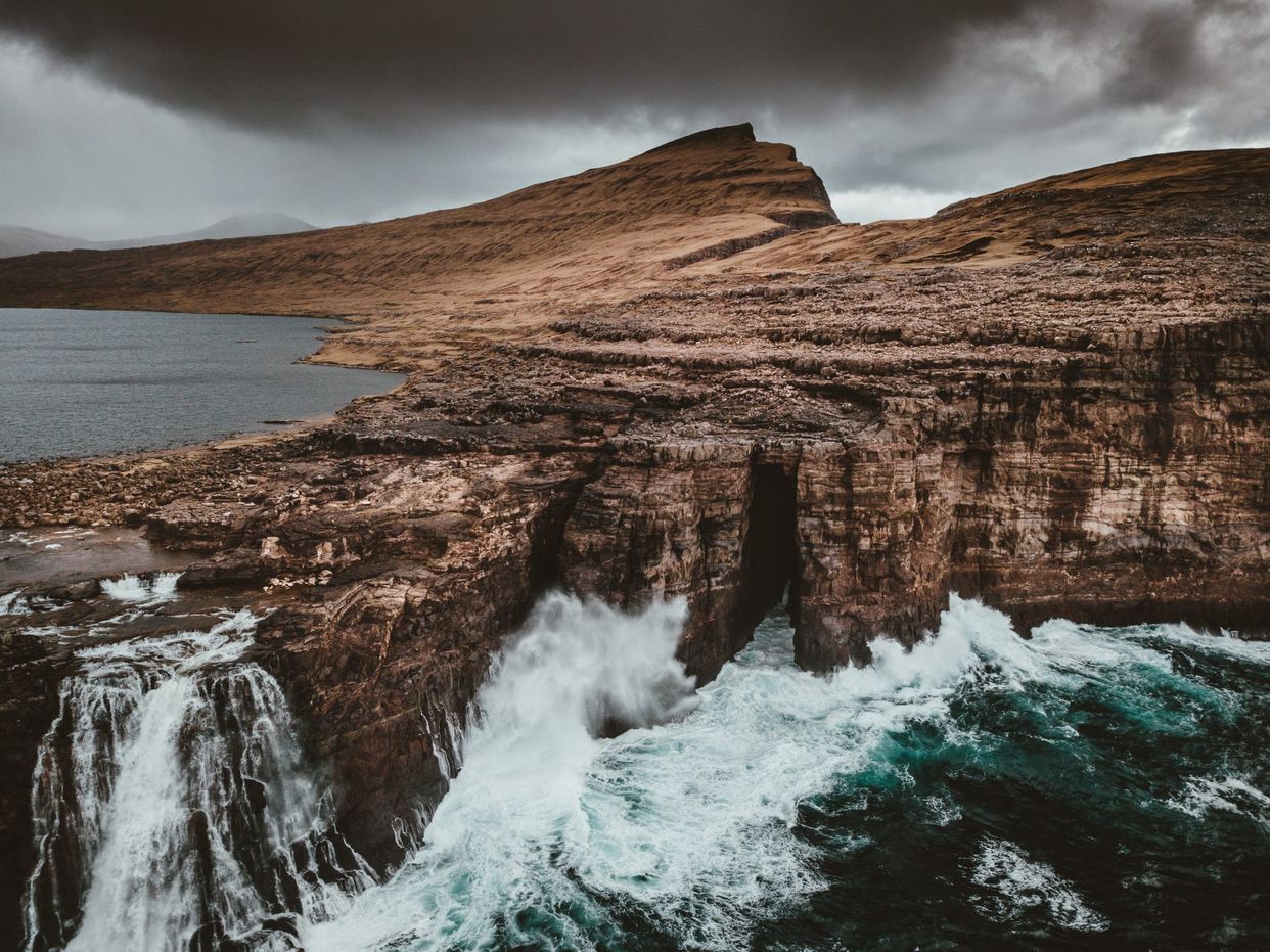 Sørvágsvatn and the Sea