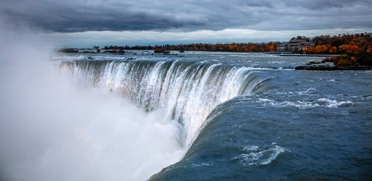 Closeup Viewpoint of the Horseshoe Falls