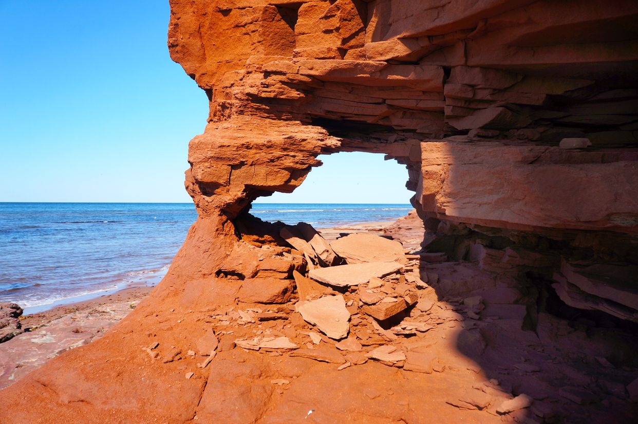 Geological Formations on the Beach