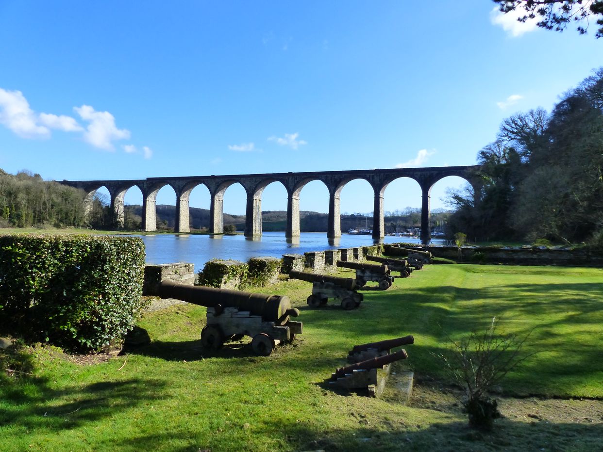 View of River Tiddy Viaduct