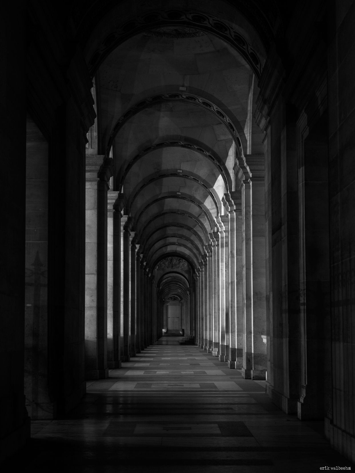 Sidewalk of the Louvre Museum