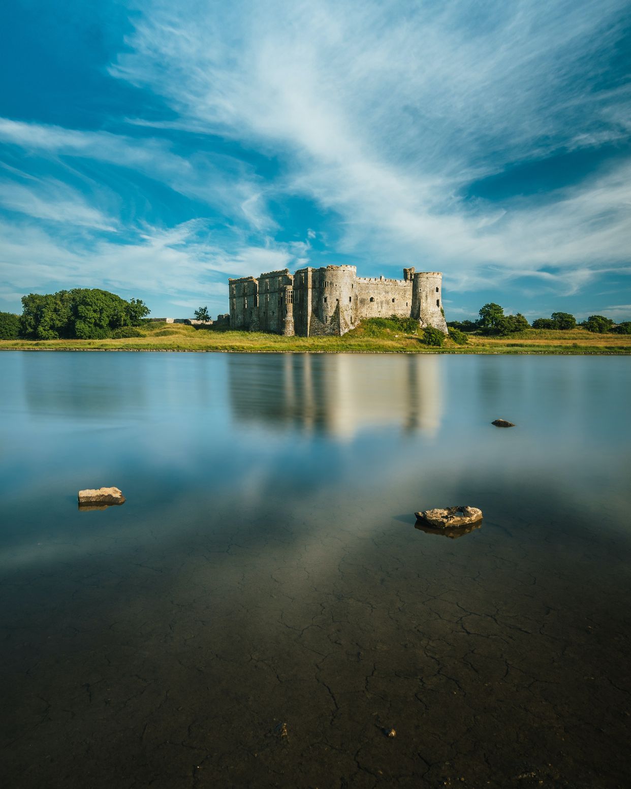 View of Carew Castle Ruins