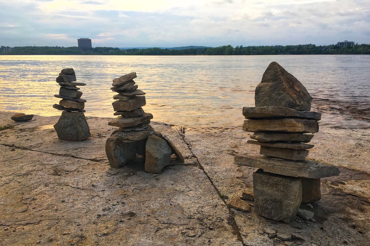 Inuksuks at Remic Rapids