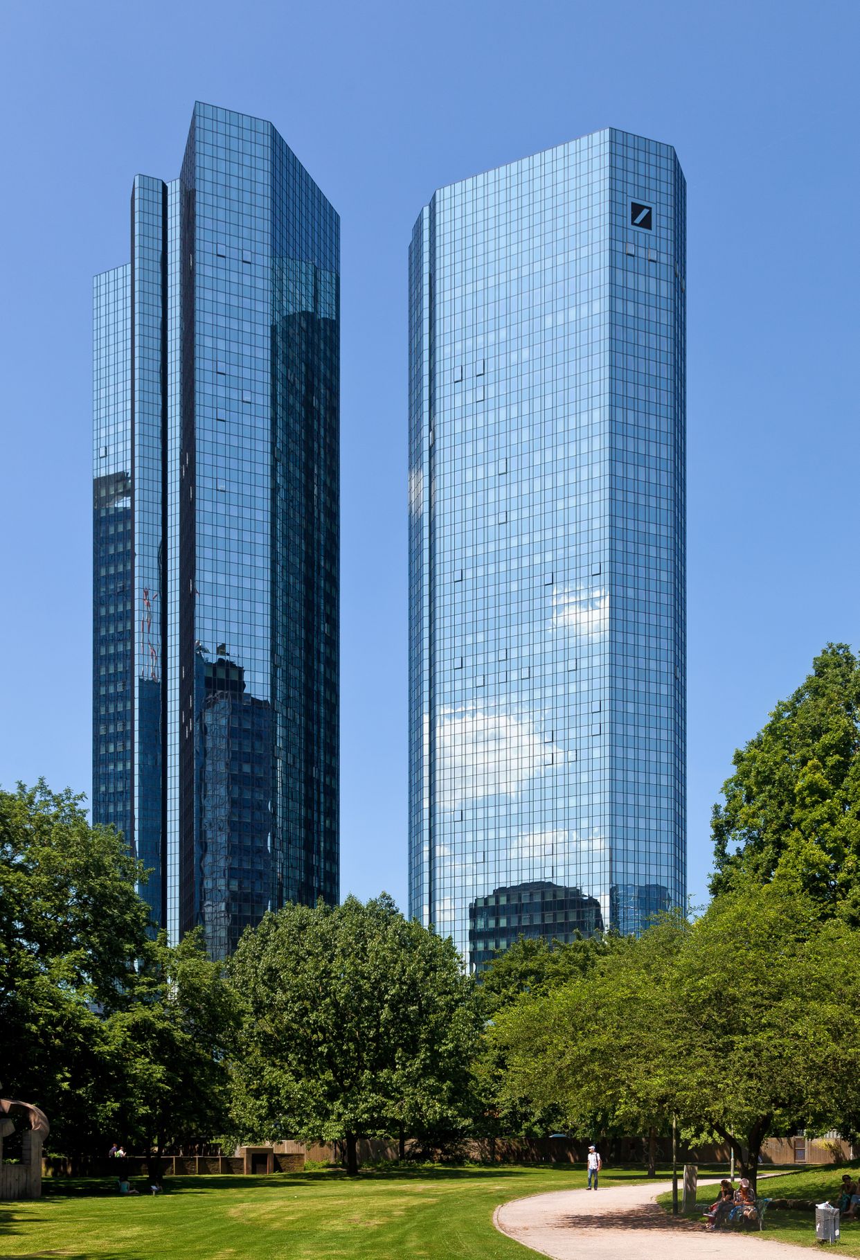 View of Deutsche Bank Twin Towers