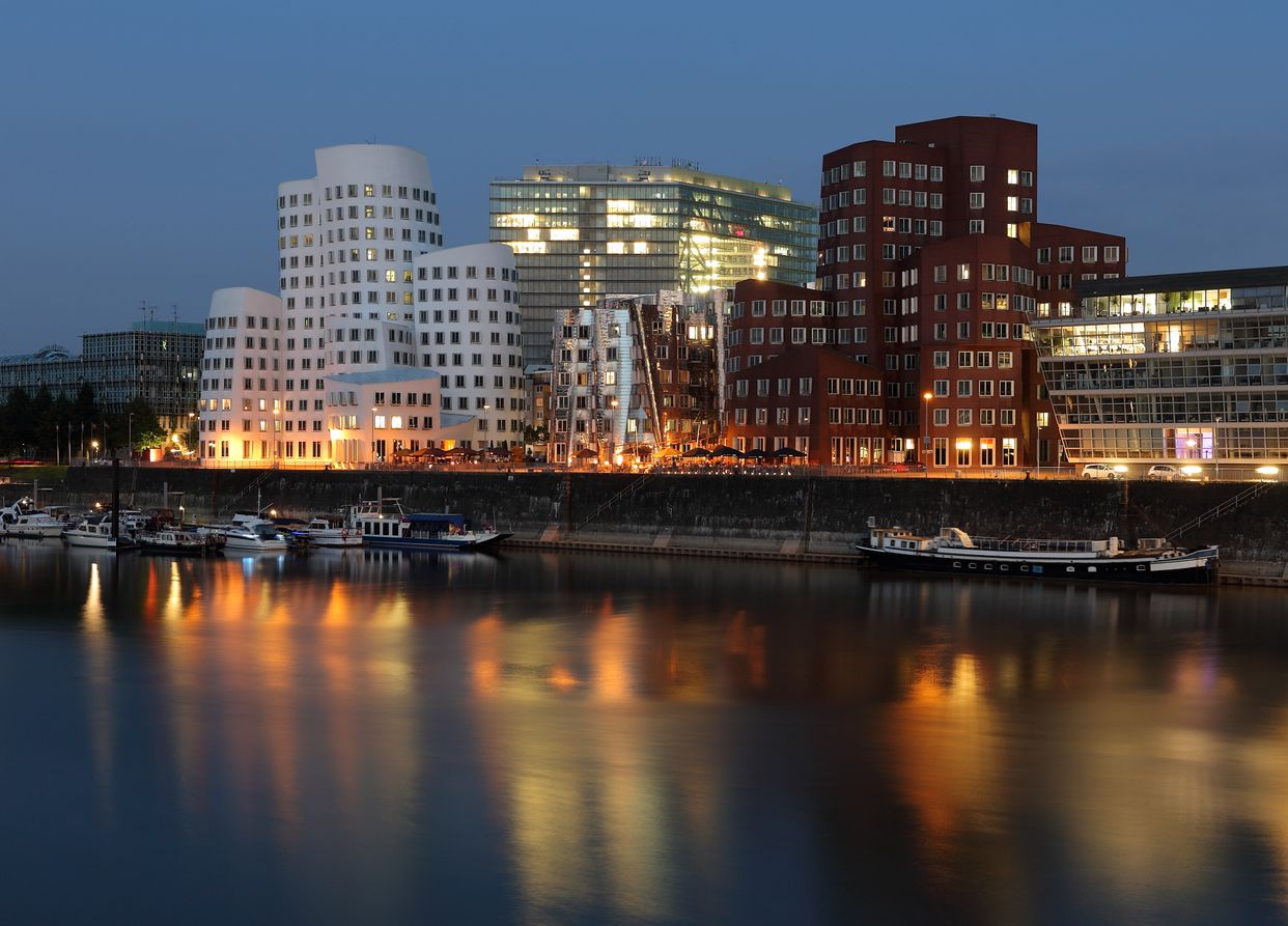 View of Neuer Zollhof Düsseldorf