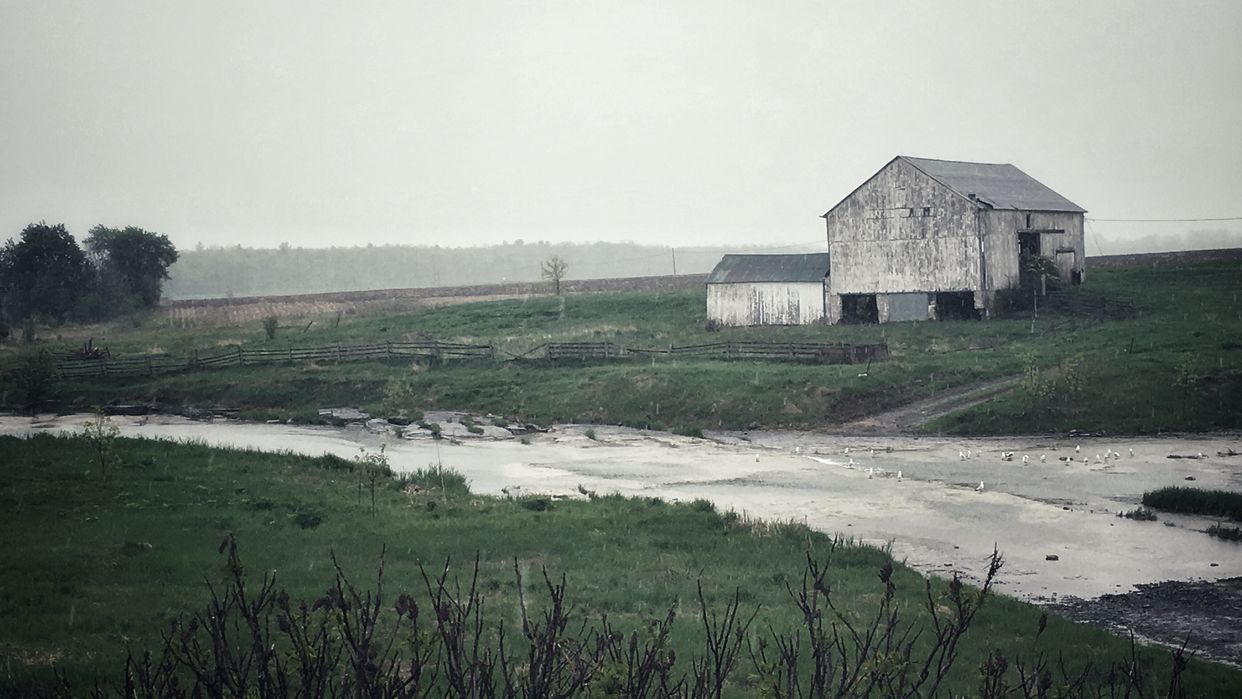 Old Barn by the Creek