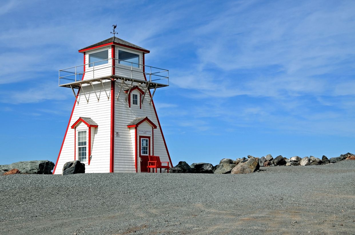 Arisaig Lighthouse - Photo by DENNIS G. JARVIS