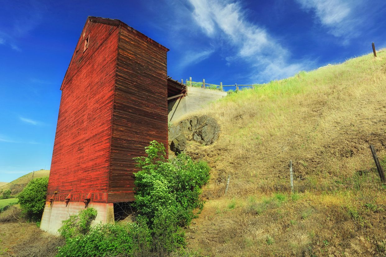 Old Wooden Grain Elevator