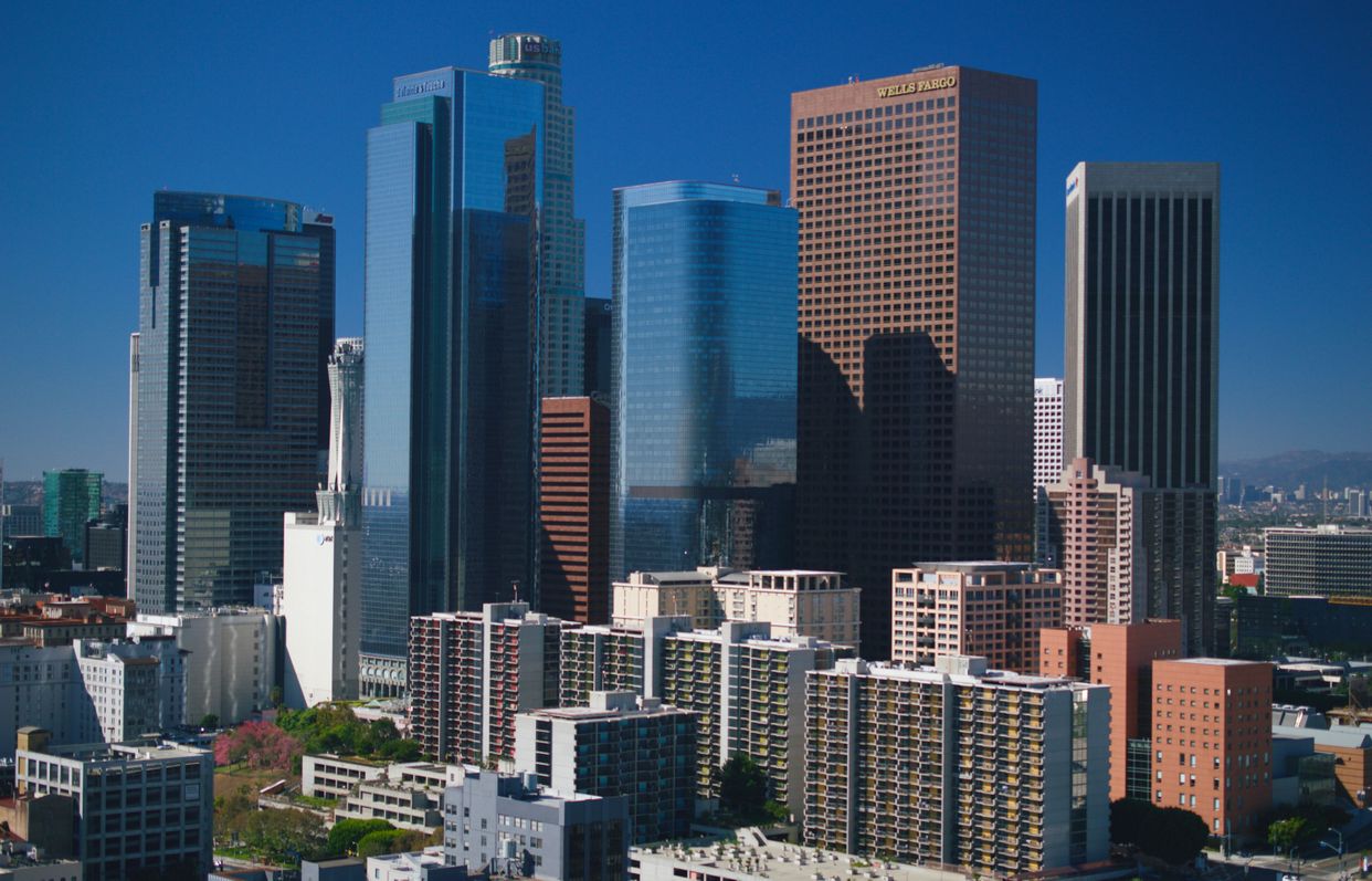 221 W 2nd St Parking Garage Skyline View