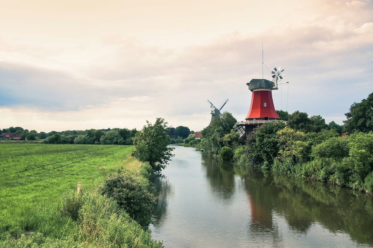 Greetsiel Twin Windmills