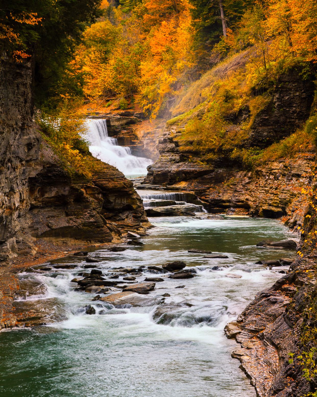 Letchworth State Park Stone Footbridge