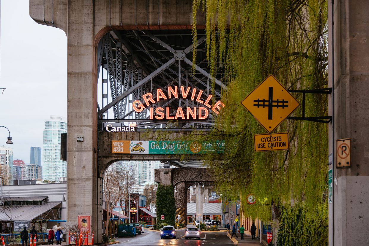 Granville Island Entrance Sign