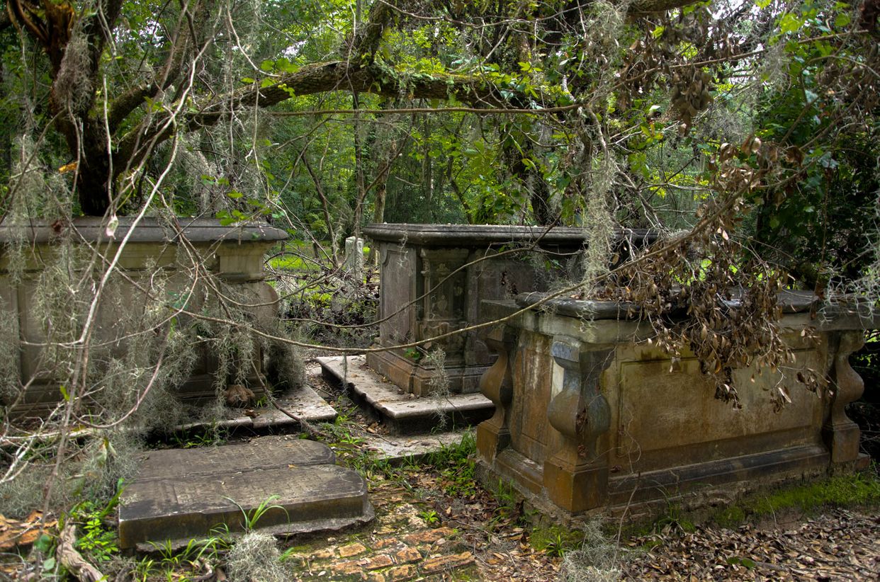 Old Graves in an abandoned Cemetery