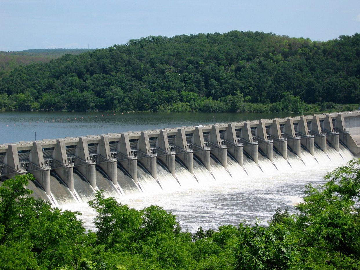 Dam for Fort Gibson Lake