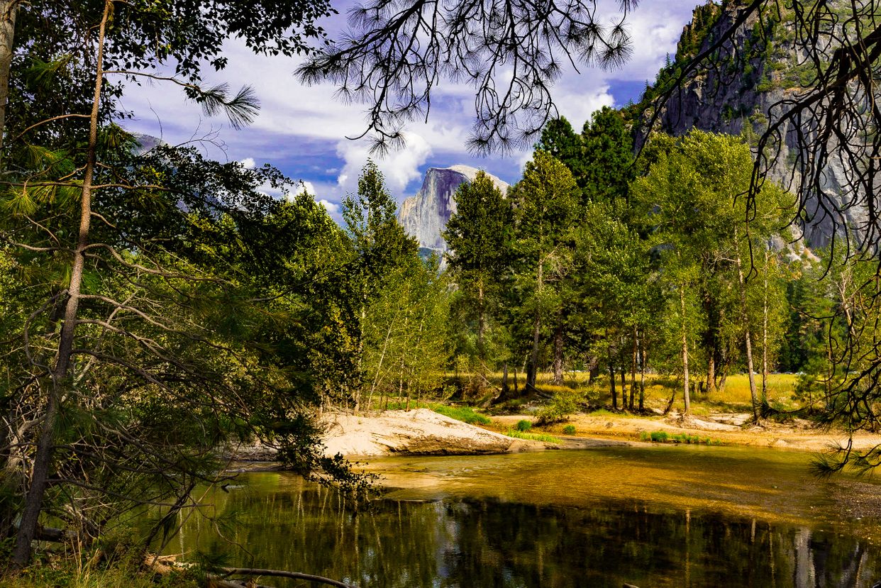 Half Dome over the Merced River