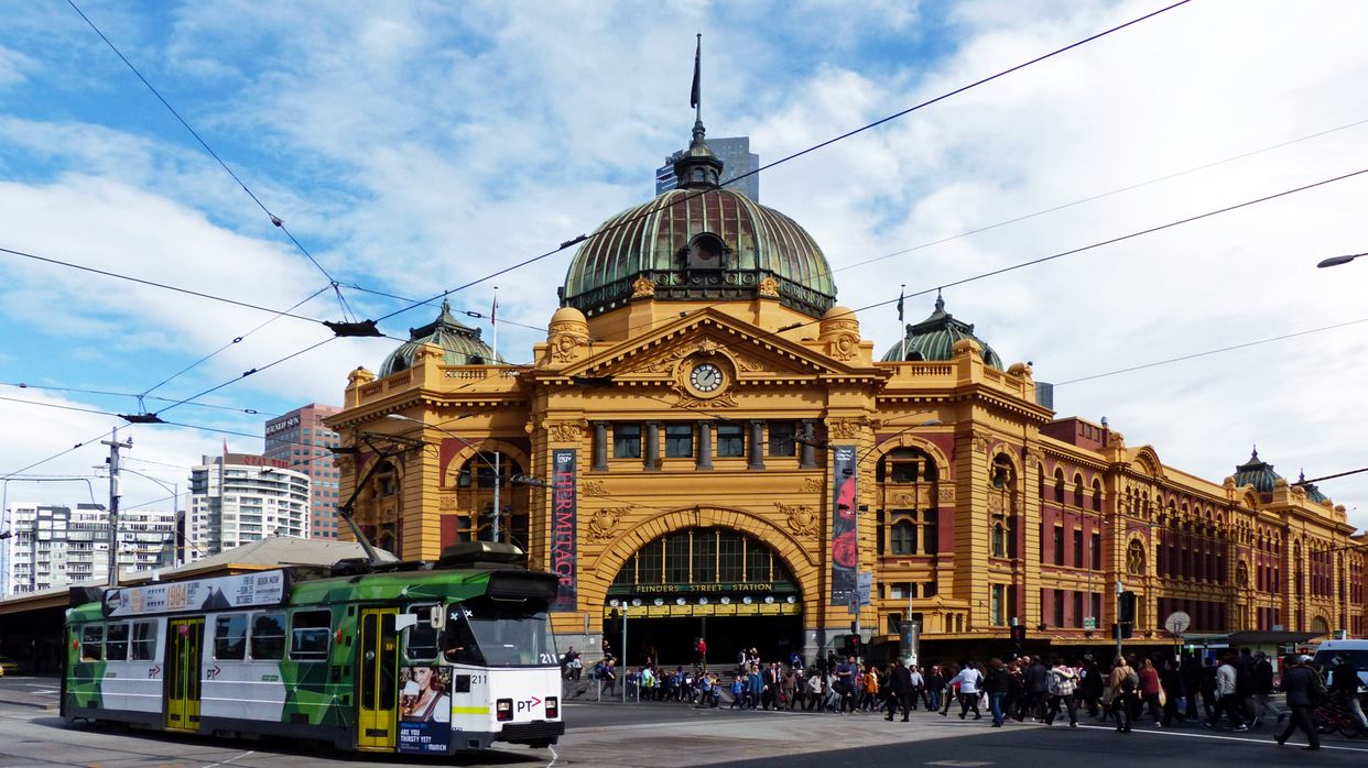 Flinders Street Station - Photo by Bernard Spragg. NZ