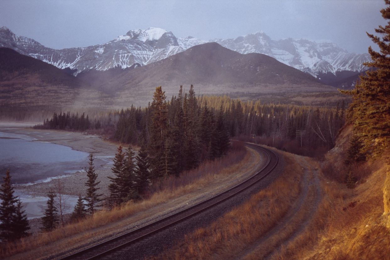 View of Athabasca River Railroad