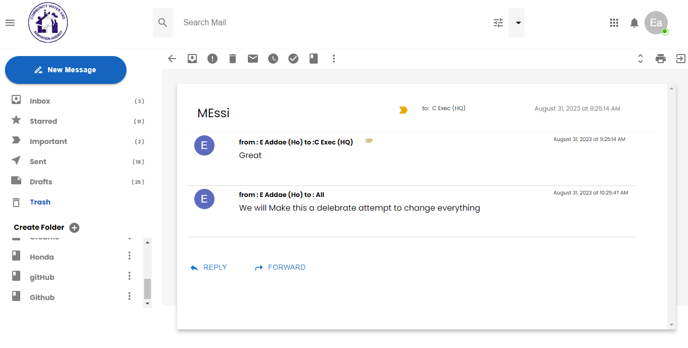 An image of the Email and File Tracking System project.