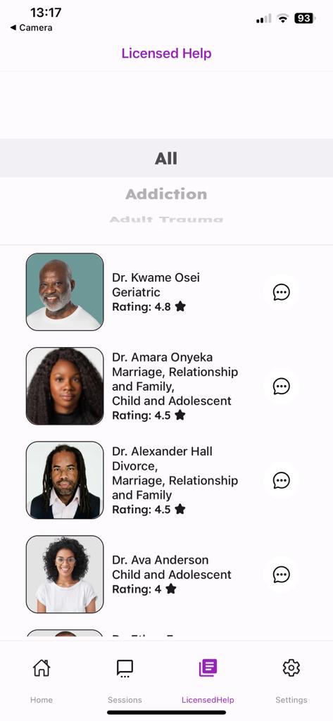 An image of the Therapy and Addiction Fighting App project.