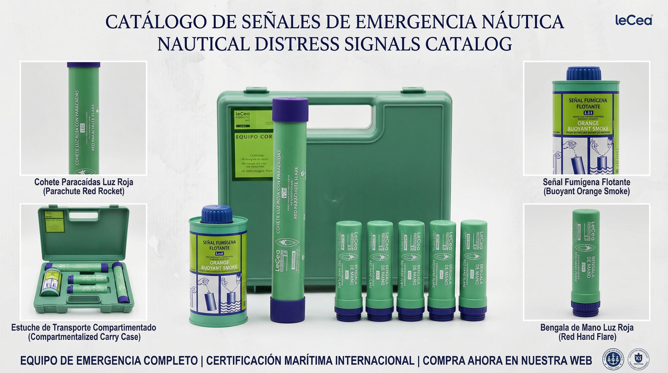 Kit de Señales de Emergencia Náuticas Homologadas - Todas las Zonas (1 a 6)