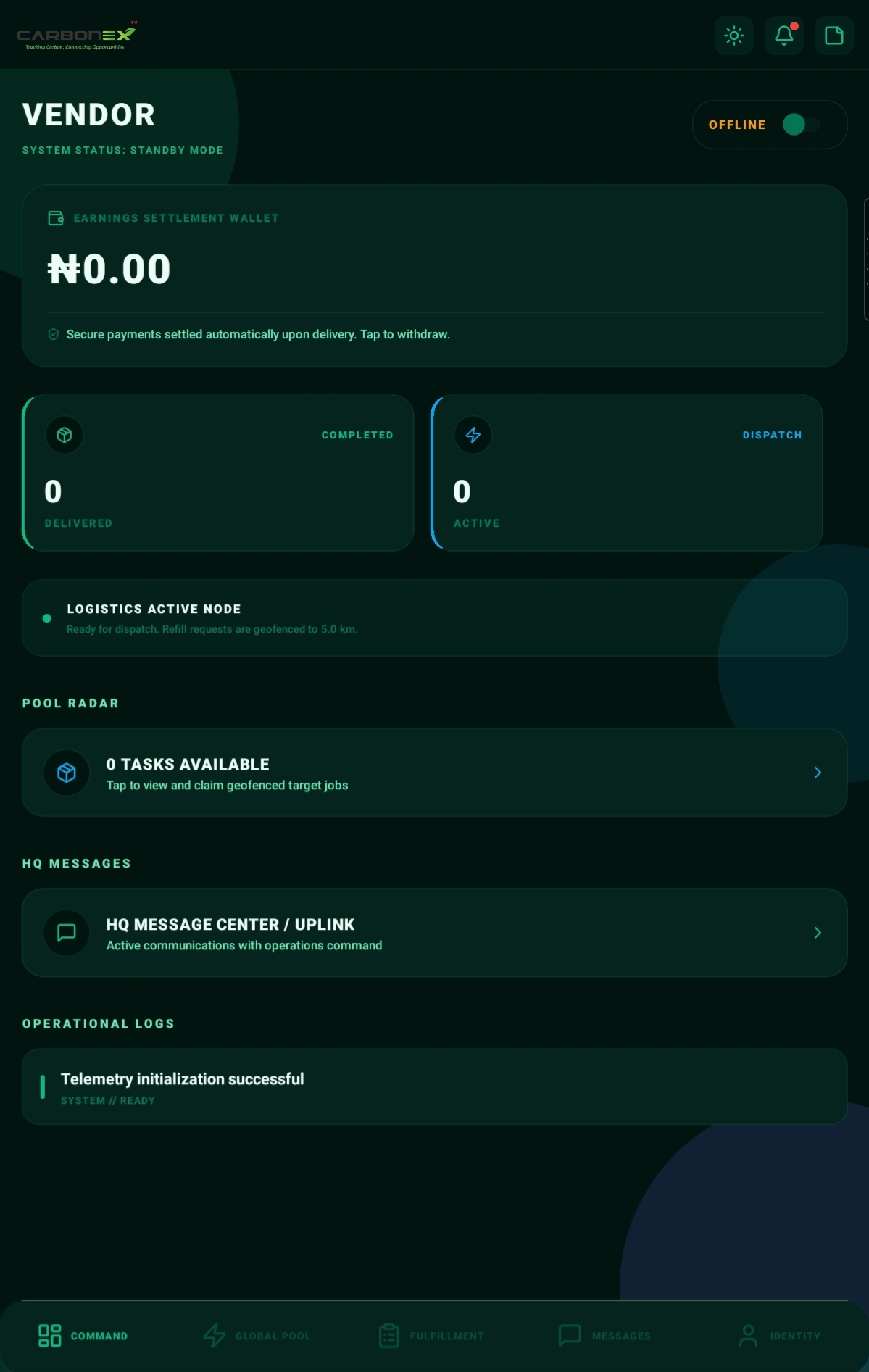 CarbonEx Logistics App