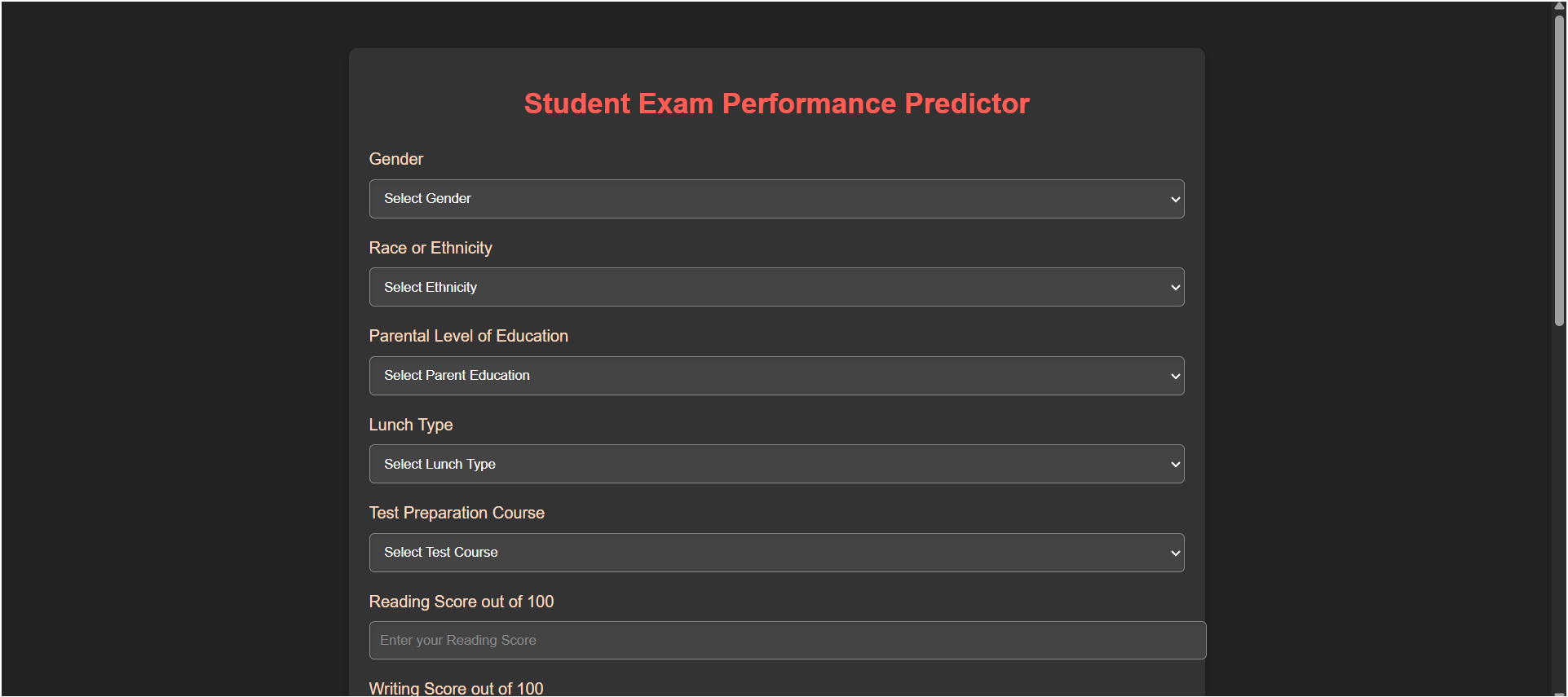 Student Performance Predictor