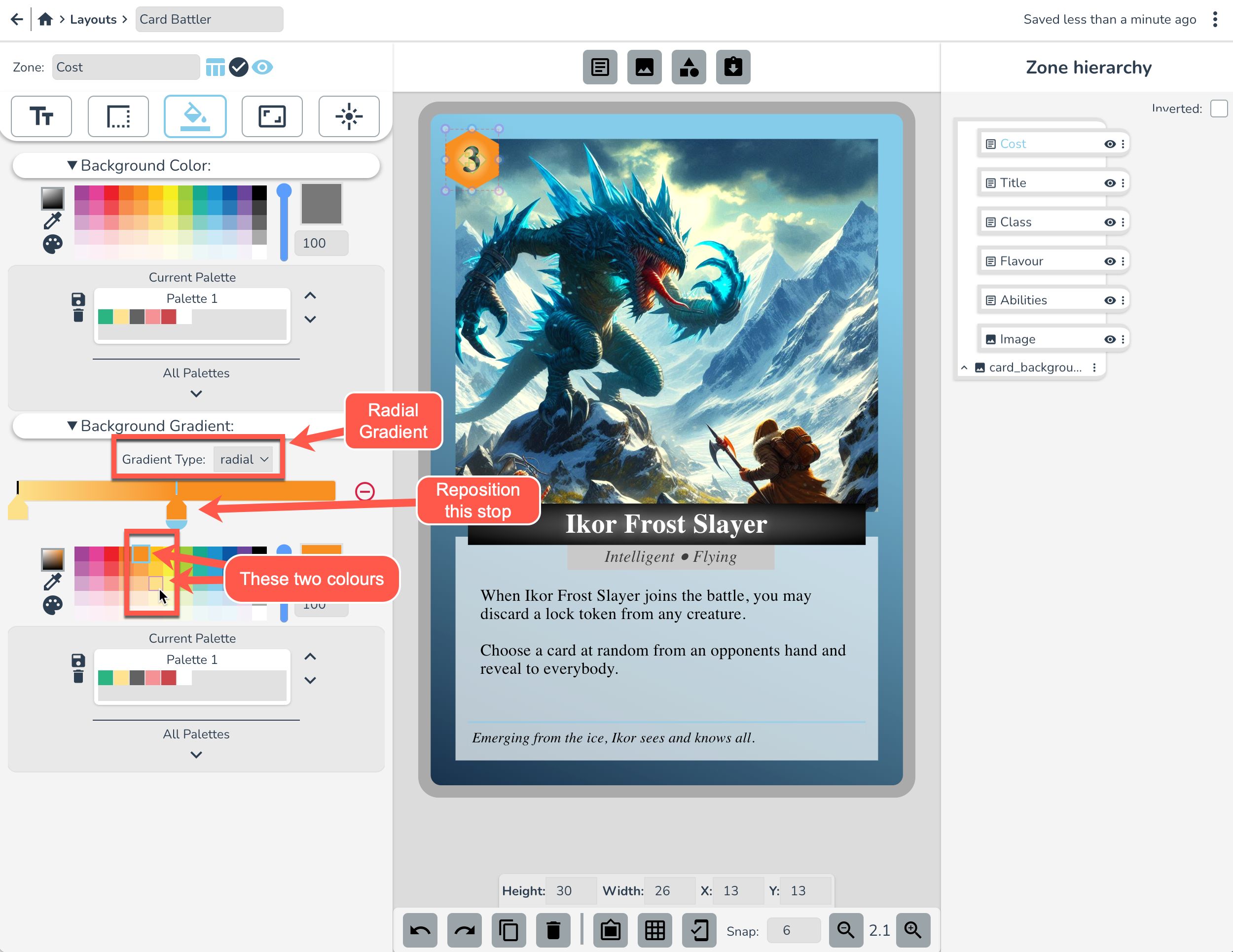 Cost Background Gradient
