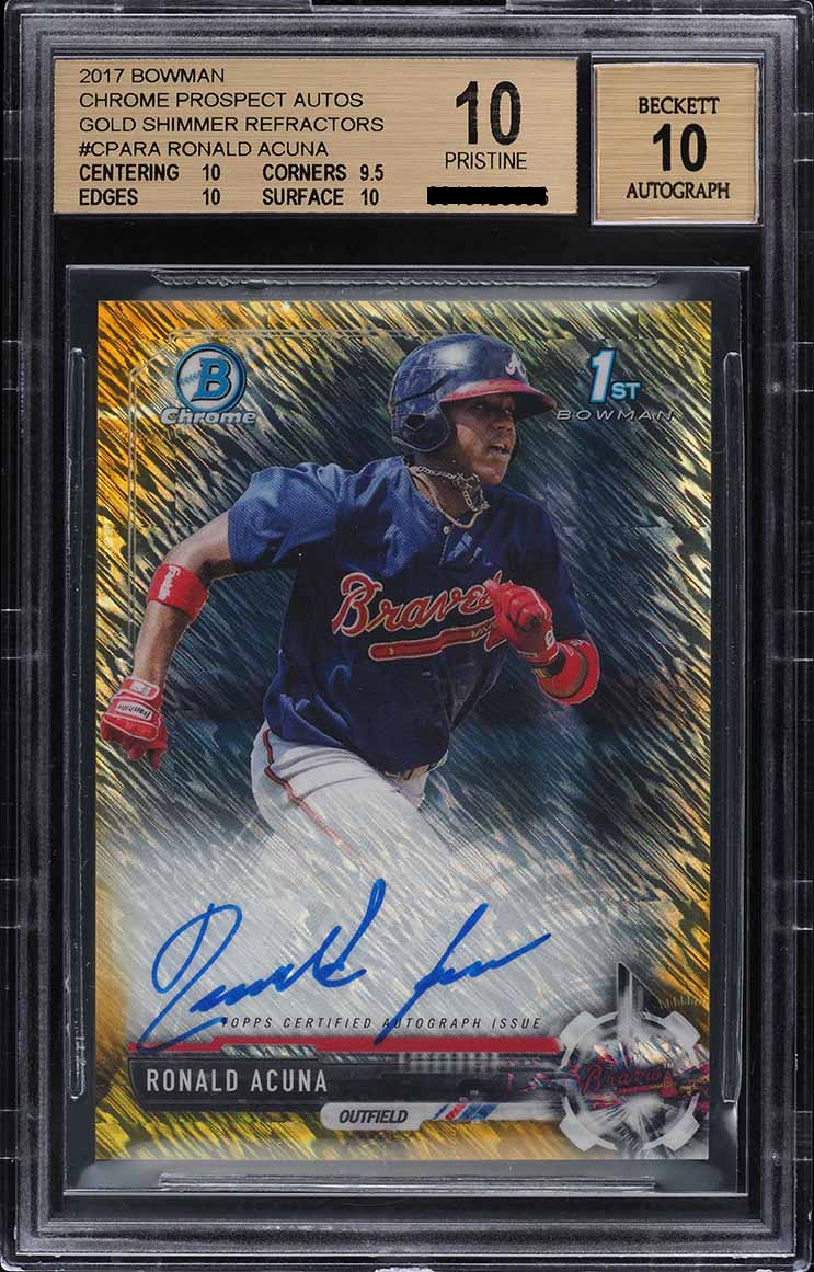 Ronald Acuna Jr. [Chrome Prospect Autographs Gold Shimmer /50]