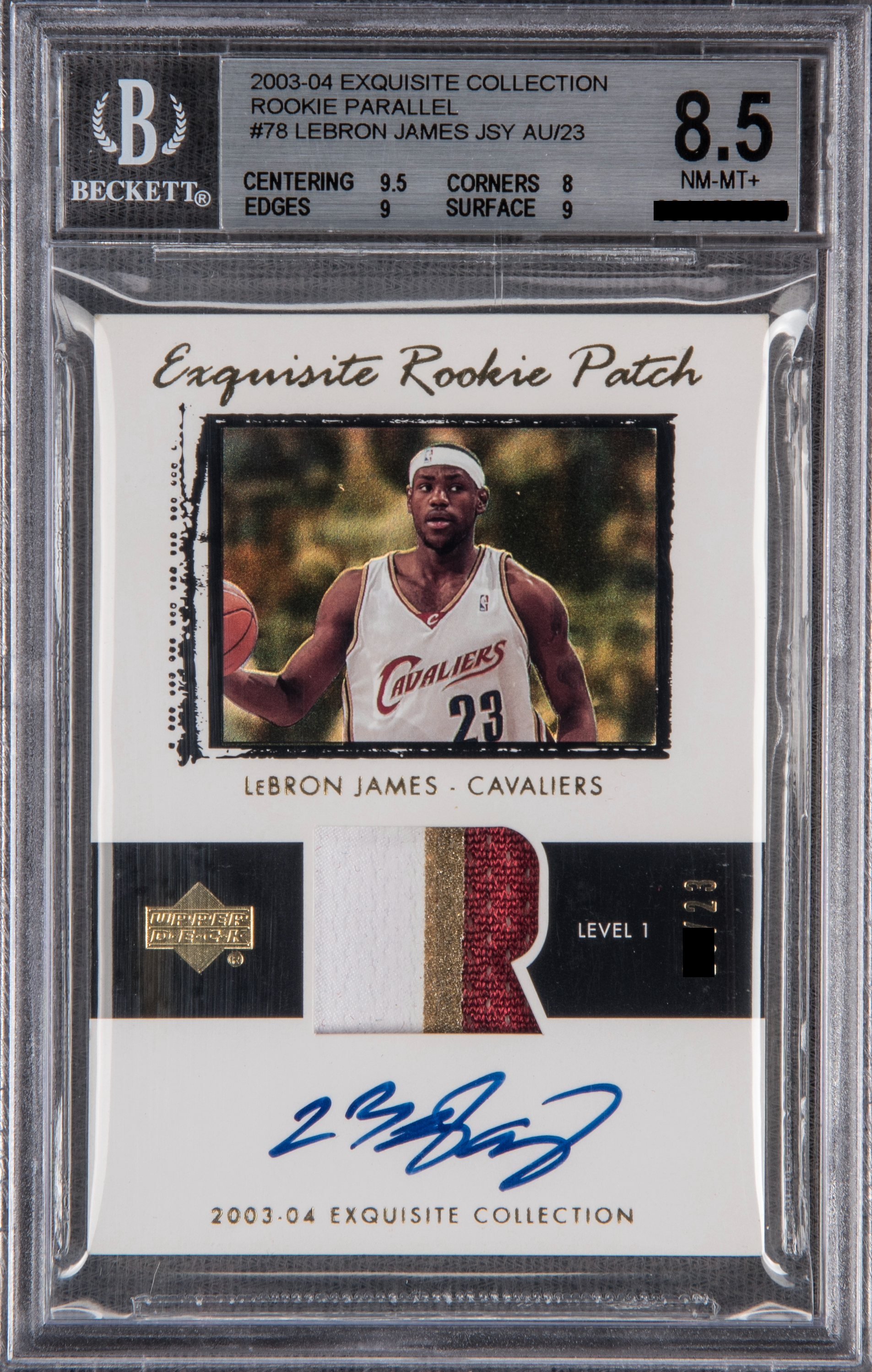 LeBron James [Rookie Patch Autograph (RPA) Rookie Parallel /23] card