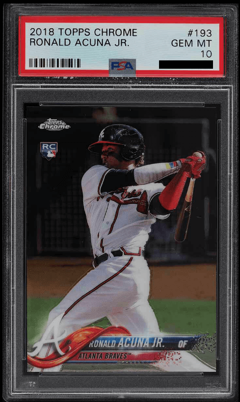 2018 Topps Chrome Ronald Acuna Jr. Base #193 PSA 10