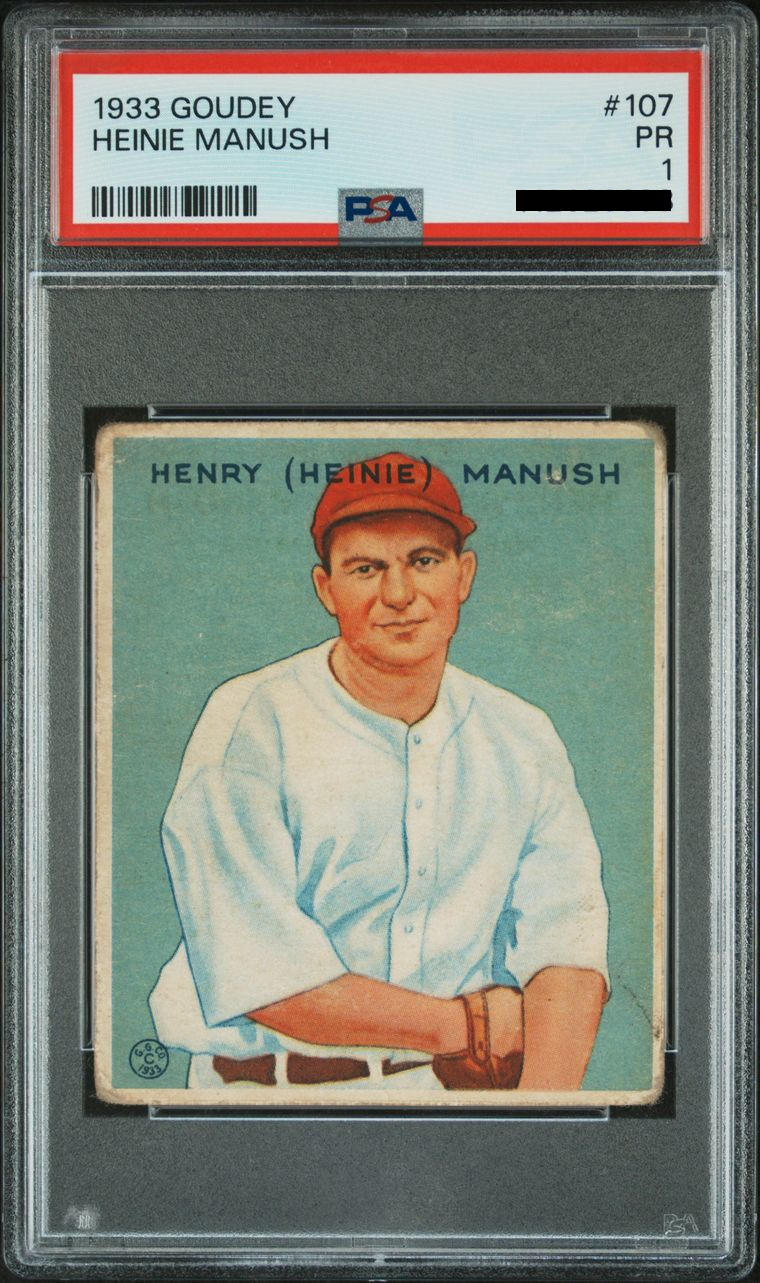 Henry (Heinie) Manush (1933 Goudey)
