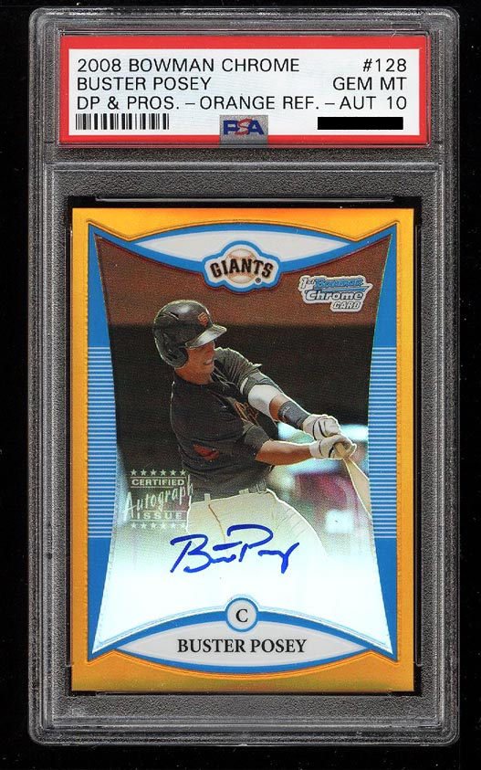 Buster Posey [Chrome Prospects Autographs Orange Refractor /25]
