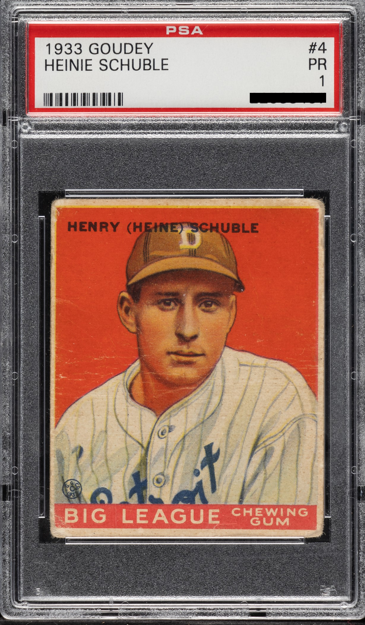 Henry (Heinie) Schuble condition prices