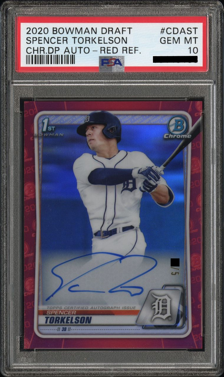 Spencer Torkelson [Chrome Draft Picks Autographs Red Refractor /5]