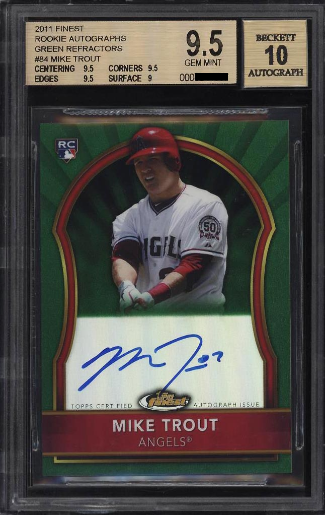 Mike Trout [Rookie Autographs Green Refractor /199]