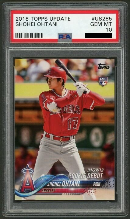 2018 Topps Update Shohei Ohtani Rookie Debut #US285 PSA 10