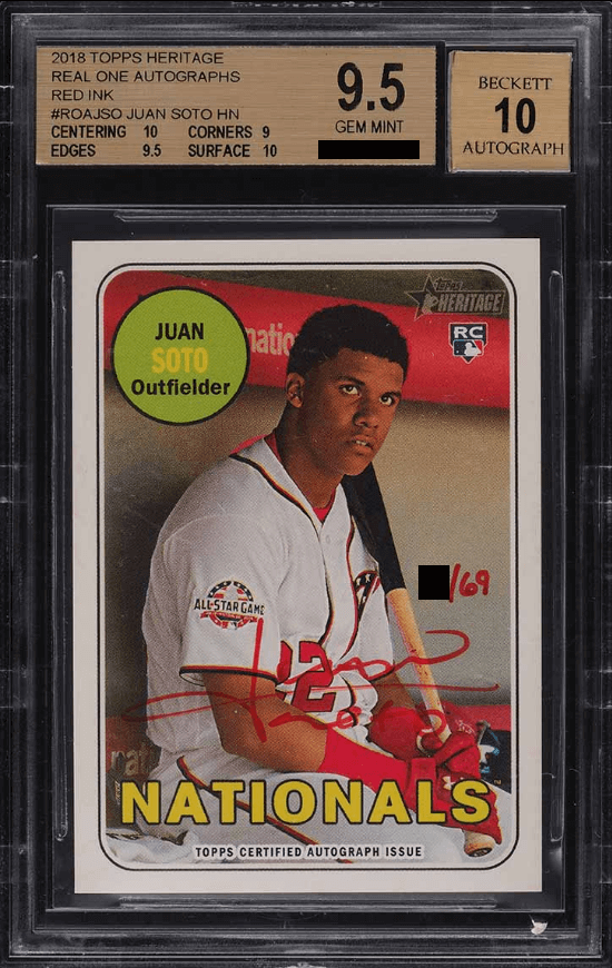 Juan Soto [Real One Autographs Red Ink /69]