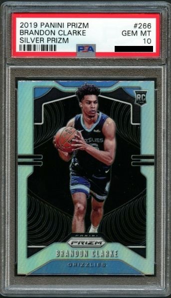 2019 Prizm Brandon Clarke Silver #266 PSA 10