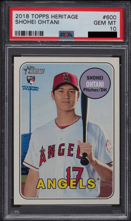 2018 Topps Heritage Shohei Ohtani Base #600 PSA 10
