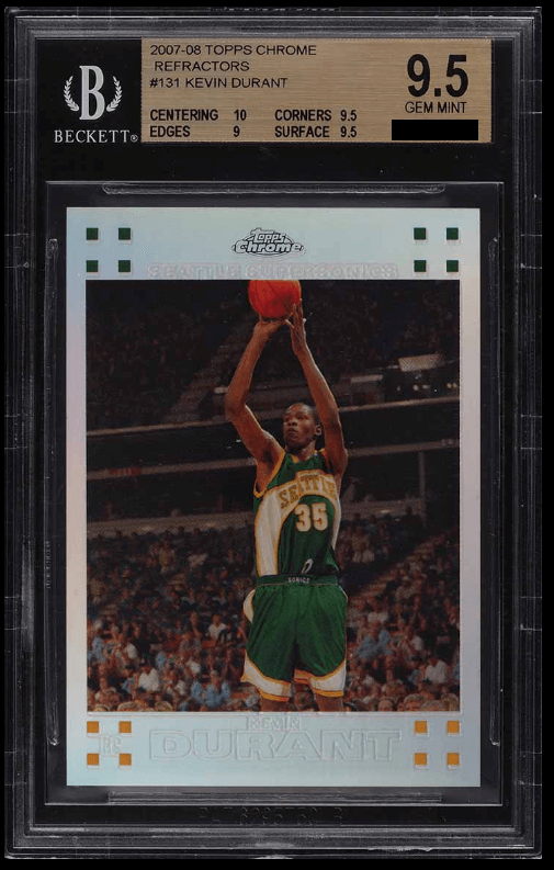2007 Topps Chrome Kevin Durant Refractor /1499 #131 BGS 9.5