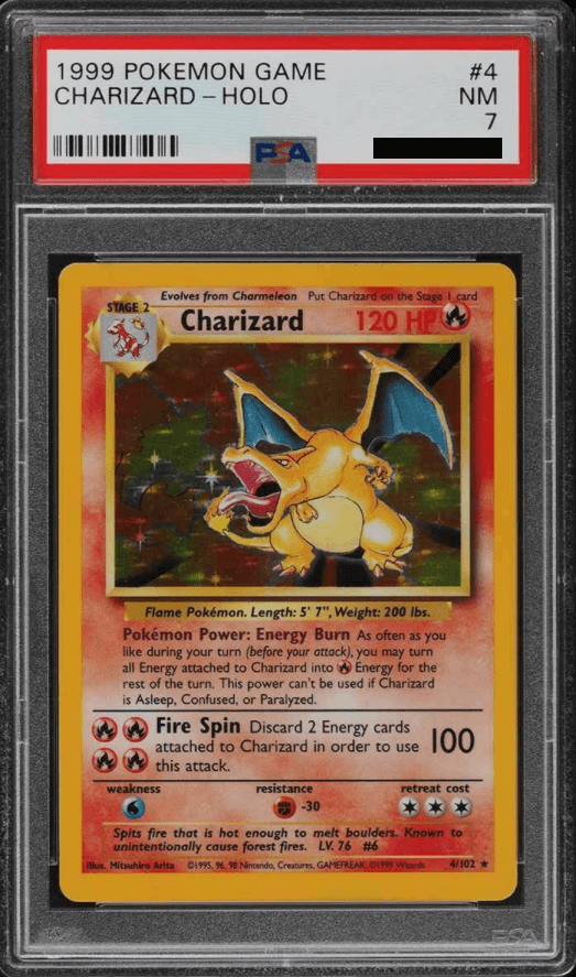 1999 Pokemon Game Charizard Holo PSA 7 | Card Ladder
